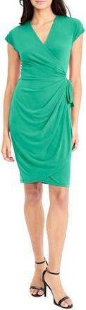 Maggy London Solid Faux Wrap Dress in Golf Green at Nordstrom Rack, Size 18 (Similar To 16W)