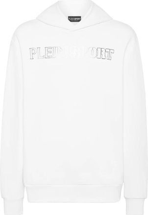 Plein Sport Hooded Sweatshirt Tiger - Heren - Sportshirts - Wit - 3XL - Katoen - Fitness