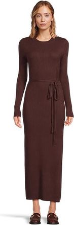 Splendid Georgie Maxi Sweater Dress Womens Dress Dark Saddle : XL (Womens 14-16), Cashmere/Down/Nylon