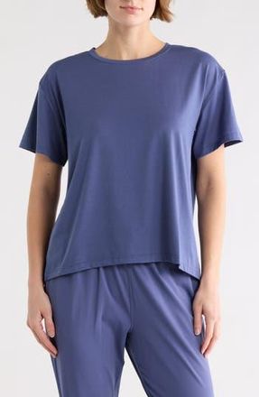 Zella Inspired Knit Activewear T-Shirt in Blue Indigo at Nordstrom Rack, Size X-Large