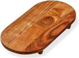Tag Arc Oval Footed Server Natural Acacia Wood Everyday Serving Tray in Brown at Nordstrom