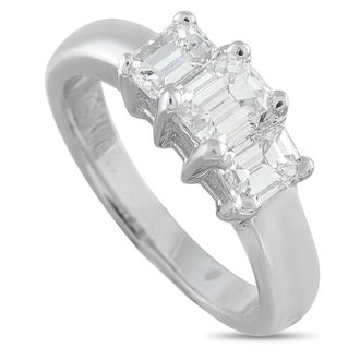 Luxury Bazaar 14K White Gold 1.64ct Diamond Three-Stone Ring MF19-080526