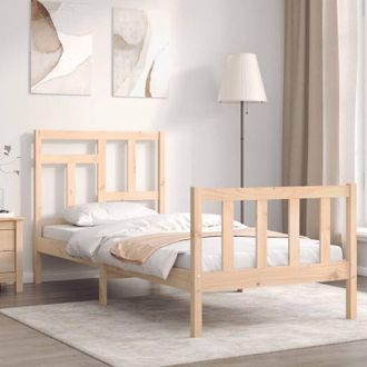 vidaXL Estructura De Cama Con Cabecero Madera Maciza Vidaxl
