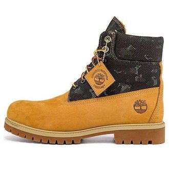 Timberland Heritage 6 Inch Boot Wheat Nubuck with Camo A2KJZW