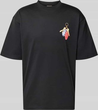 Only & Sons Boxy Fit T-Shirt aus reiner Baumwolle Modell FRED ESCAPE in Black, Gr&ouml;&szlig;e XXL