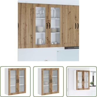 vidaXL Armadio da parete - Mobile da cucina con porta Rovere artigianale 80 x 31 x 100 cm