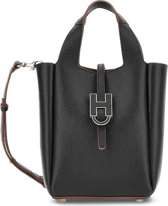 Hogan H-Clasp Textured Calfskin Handbag