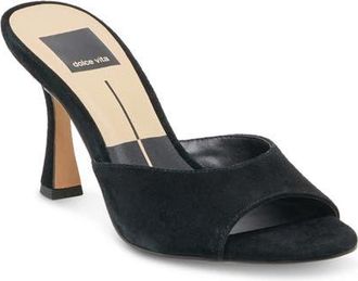 Dolce Vita Rosha Slide Sandal in Onyx Suede at Nordstrom, Size 9.5