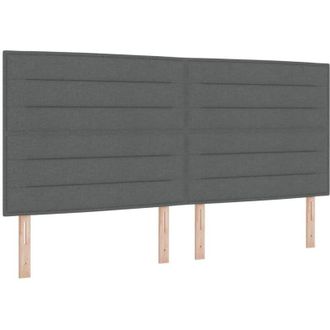 vidaXL Vidaxl - Cama Tipo Box Spring Con Colch&oacute;n Gris Oscuro 200 X 200 Cm Tela