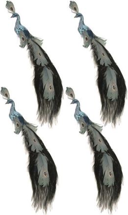 Mark Roberts Glittered Peacock, Set of 4 in Turquoise at Nordstrom