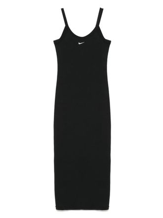 Nike Chill Knit midi dress - women - Polyester/Elastane/Lyocell - L - Black