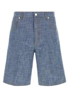 Fendi Blue Solid Shorts