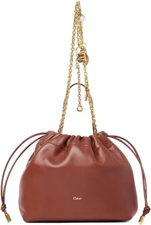 Chlo&eacute; Tassen, Dames, Bruin, ONE Size, Leer, Icons Mini Schoudertas