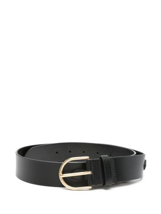 Maje chain-link leather belt - Black