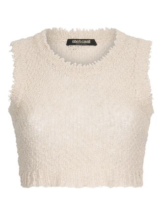 Roberto Cavalli knitted tank top - Neutrals
