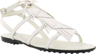 Tod's Tods Fringed Leather Sandal