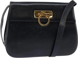 Ferragamo Tweedehands leren schoudertassen - Dames - Vintage Schoudertas - Zwart - ONE Size - Vintage