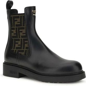 Fendi Chelsea Boots, female, Black, Size: 6 US Filo Ankle Boots