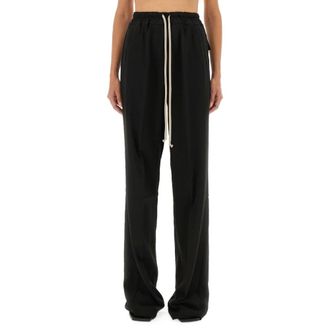 Rick Owens Wide Trousers, female, Black, Size: M Dietrich Trousers