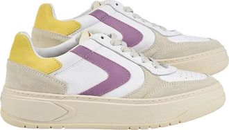 Valsport Schoenen, Dames, Veelkleurig, 39 EU, Su&egrave;de, Wit Roze Geel Su&egrave;de Leren Sneakers