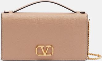 Valentino Garavani Portafoglio VLogo in pelle con catena