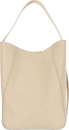 ARMARIUM Leren schoudertas met magnetische sluiting - Dames - Schoudertassen - Wit - ONE Size - Leer - Tassen