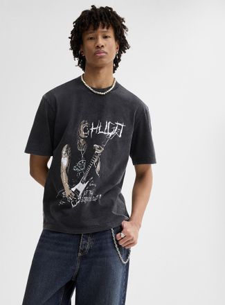 HUGO BOSS Mens Noctornix graphic T-shirt