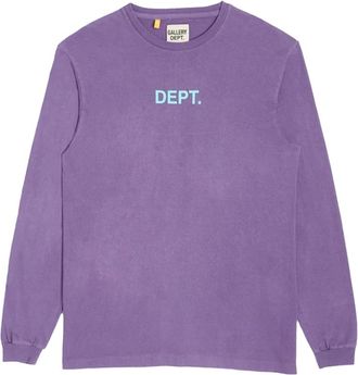 Gallery Dept. Sweatshirts, male, Purple, 2XL, Logo Long Sleeve T-Shirt