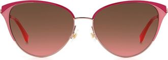Kate Spade New York ianna 56mm gradient cat eye sunglasses in Rose Gold at Nordstrom Rack