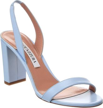 Aquazzura So Nude Block 85 Leather Slingback Sandal