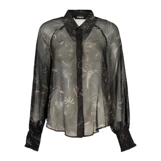 Desigual Blusa Damasco - Blouses & Shirts - Mujer - Negro - XS