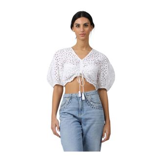 Pinko Stijlvolle Tramato Top voor Vrouwen - Dames - Blouses - Wit - S - Overhemden