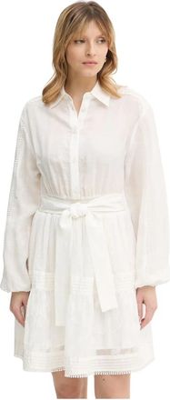 Silvian Heach Falen Shirt Dress - Dames - Shirt Kleedjes - Wit - M - Katoen - Kleedjes