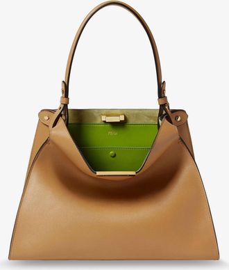 Fendi Fend Way Medium leather shoulder bag with contrasting lining - FENDI - gender_Woman