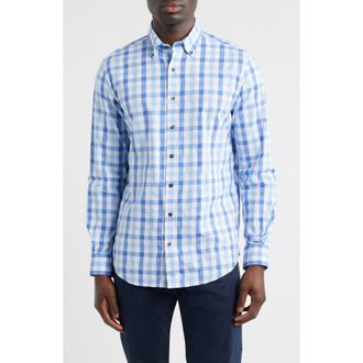 Johnnie-O Candler Plaid Button-Down Shirt in Maliblu at Nordstrom, Size Xx-Large