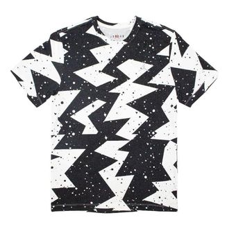 Nike Jordan Air Jordan Printed Poolside Crew T-Shirt Black White CJ6215-010