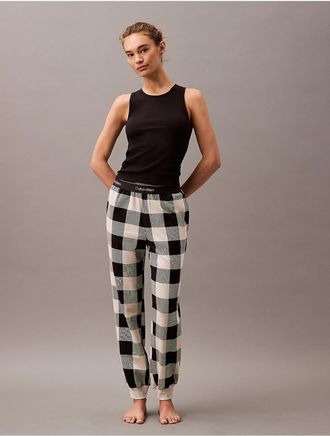 Calvin Klein Womens Modern Cotton Holiday Joggers - Black - XL