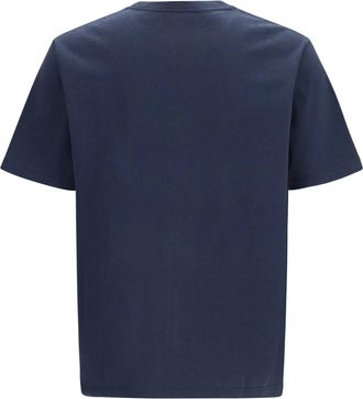 Maison Kitsun&eacute; Mens Fox Head Comfort T-Shirt Classic Navy Cotton T-Shirts And Polos