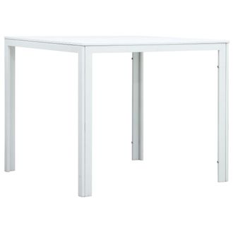 vidaXL Vidaxl - Mesa De Centro De Hdpe Con Aspecto De Madera Blanco 78x78x74 Cm