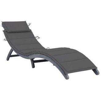 vidaXL Vidaxl - Lettino Prendisole Con Cuscino In Legno Massello Di Acacia
