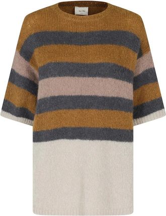 Alysi Tshirt Rigata Super Mohair - Dames - Ronde hals truien - Veelkleurig - XS - Truien & Vesten