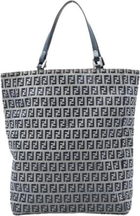 Fendi Pre-owned Canvas Tote - Dames - Vintage Shopper - Grijs - ONE Size - Vintage