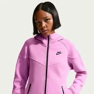 Nike Womens Nike Sportswear Tech Fleece Windrunner Full-Zip Hoodie in Purple | FB8338-528