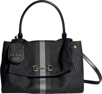 Gucci (WMNS) Gucci Paparazzo Medium Top Handle Bag Grey Black 875018-AAHHD-1094