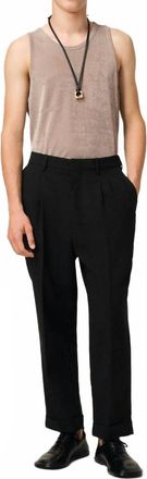 Ami Wool Carrot Fit Trousers In Black