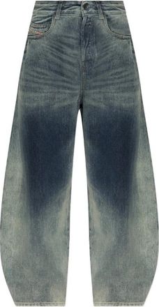 Diesel Faded-effect Wide-leg Jeans