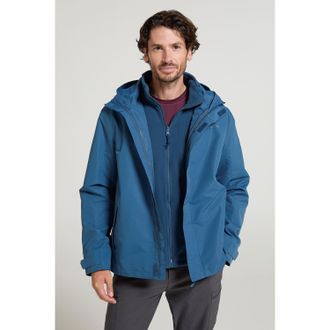 Mountain Warehouse Heren Fell II 3 in 1 jas (Donkerblauw)