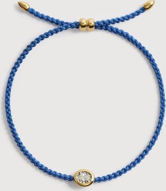Monica Vinader Gold Oval Diamond Cord Bracelet Lab Grown Diamond