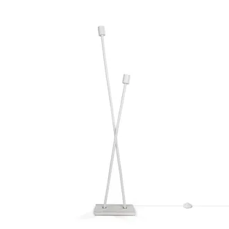 Paco Home L&aacute;mpara De Mesa De Pie Vintage E27 Sal&oacute;n Industrial Dise&ntilde;o Moderno Led Retro L&aacute;mpara De Pie, Blanco - Paco Home
