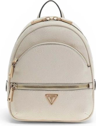 Guess Manhattan Logo Rugzak - Dames - Rugzakken - Wit - ONE Size - Leer - Tassen